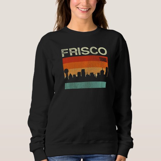 Frisco Texas Stadssilhouet Trui (Voorkant)