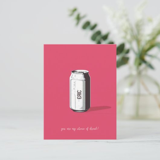 frisdrankblikje briefkaart (Staand voorkant)