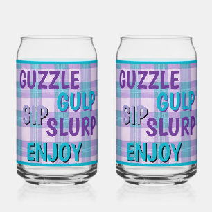 Frisdrankglas met grote slok blikvorm glas