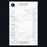 Friseur Marmor Flyer<br><div class="desc">Moderne Friseur Marmor Flyer mit Schere-Design,  Schwarz,  Weiß. Fügen Sie Ihre Kontaktinformationen auf der Rückseite hinzu.</div>