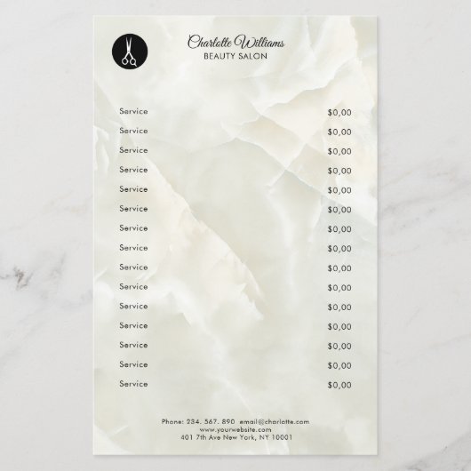 Friseur Marmor Flyer (Voorkant)