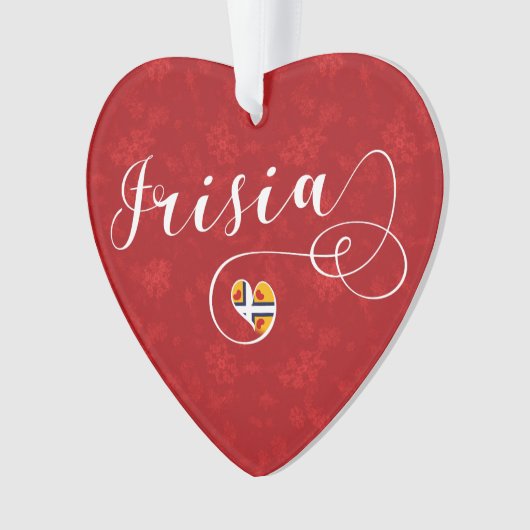 Frisia Flag Heart, Friezen Ornament (voorkant)