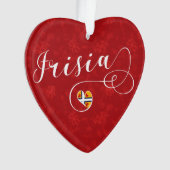 Frisia Flag Heart, Friezen Ornament (voorkant)