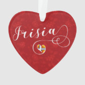 Frisia Flag Heart, Friezen Ornament (achterkant)