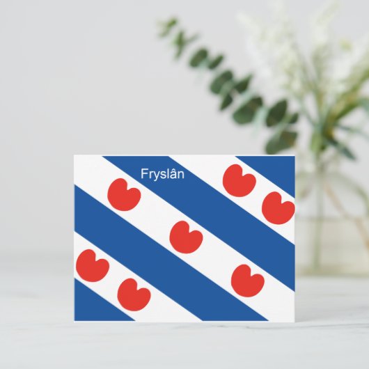 Frisiaanse vlag Friesland Holland Briefkaart (Staand voorkant)