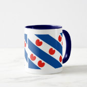 Frisiaanse vlag Friesland Holland Mok (Voorkant rechts)