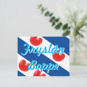 Frisian Flag aanpasbare tekst Fryslan Boppe Briefkaart (Staand voorkant)