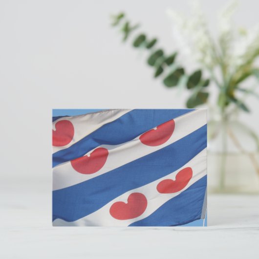 Frisian Flag (Fryslan) Post Card Briefkaart (Staand voorkant)