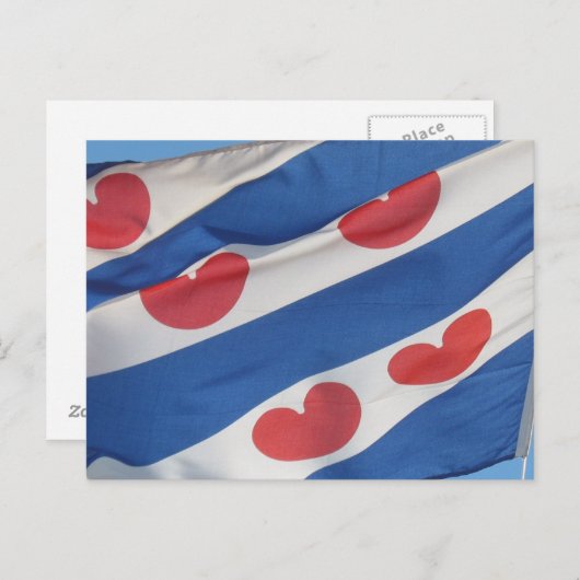 Frisian Flag (Fryslan) Post Card Briefkaart (Voorkant / Achterkant)