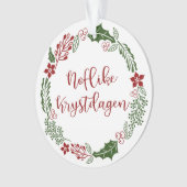 Frisian Merry Kerstmis, Noflike Krystdag Ornament (voorkant)