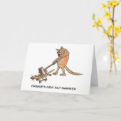 FRISKIE'S NIEUWE RAT HAMMER verjaardagskaart Kaart (Gele Bloem)
