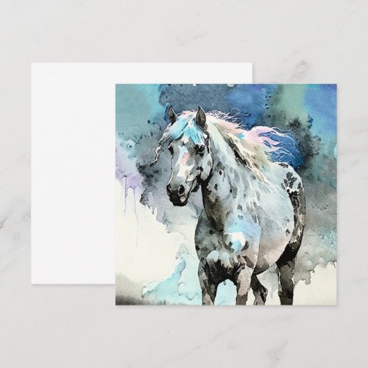 Frisky Appaloosa Mare Watercolour Kaart (Voorkant / Achterkant)
