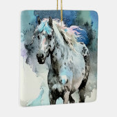 Frisky Appaloosa Mare Watercolour Keramisch Ornament (Rechts)