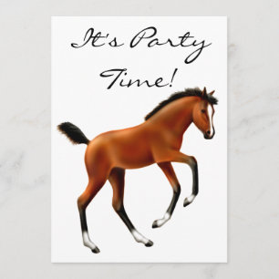 Frisky Bay Foal Invitation Kaart