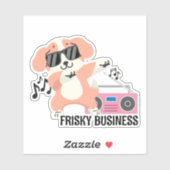 Frisky Business Dancing Dog Waterdicht Sticker (Vel)