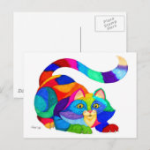 Frisky cat briefkaart (Voorkant / Achterkant)