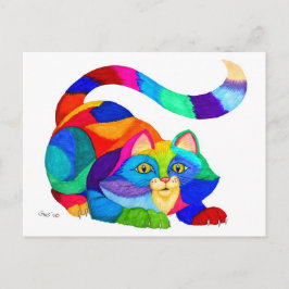 Frisky cat briefkaart