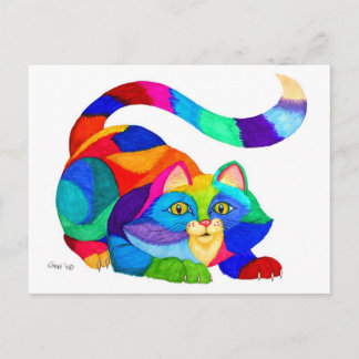 Frisky cat briefkaart