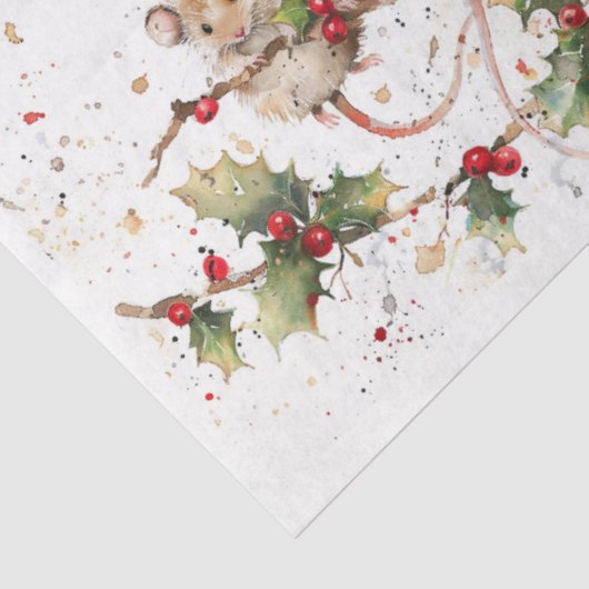 Frisky Christmas Mice Set Tissuepapier (Detail)