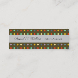 Frisky Fun Cute Modern Colorful Polka Dots Mini Visitekaartje
