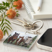 Frisky haar, vier paardenvrienden, sleutelhanger (Voorkant Rechts)