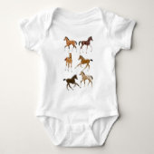 Frisky Horse Foals Baby One Piece Romper (Voorkant)