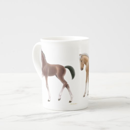Frisky Little Foals Bone China Mok (Links)
