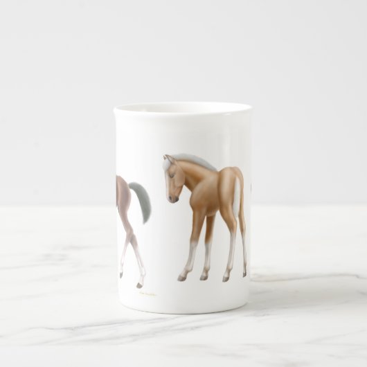 Frisky Little Foals Bone China Mok (Voorkant)