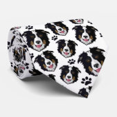 Frisky Scottish Border Collie Sheep Dog Pet Puppy Stropdas (Opgerold)