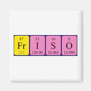 Friso periodieke table name magnet