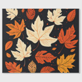 Frisse bladeren: herfst in zachte tinten cadeaupapier (Vlak)