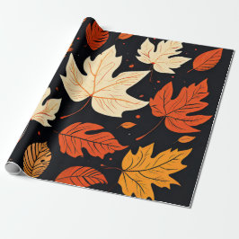 Frisse bladeren: herfst in zachte tinten cadeaupapier