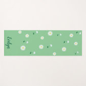 Frisse Bloom – Elegante Groene Zazzle Yoga Mat (Voorkant (horizontaal))