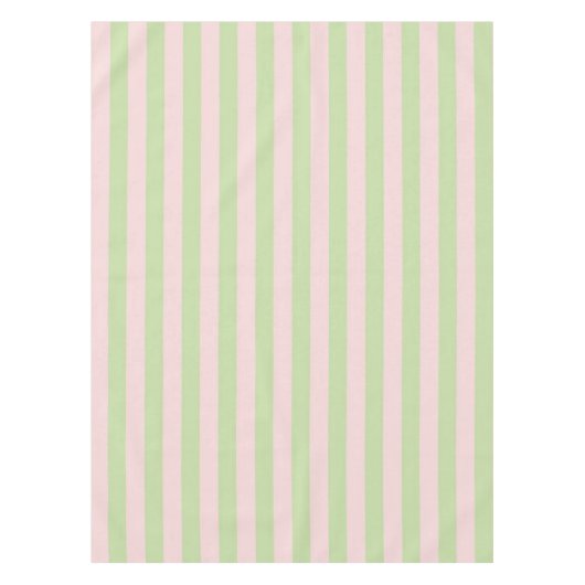 Frisse Boho Roze & Groene Strepen Lente & Zomer  Tafelkleed (Voorkant)