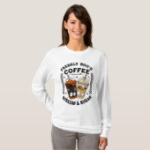Frisse Boo'd Coffee Halloween-Schattigee Ghost Bar T-shirt (Voorkant volledig)