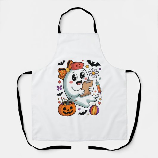 Frisse Boo'd Coffee Halloween Schort (Voorkant)