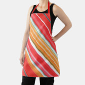 Frisse en heldere rode en gele streep schort (Insitu)