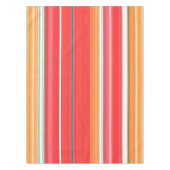 Frisse en heldere rode en gele streep tafelkleed (Voorkant)