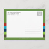 Frisse en kleurrijke geboorteaankondiging - Baby B Aankondigingskaart (Achterkant)