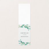 Frisse Eucalytpus social media hashtag bruiloft Visitekaartje (Buitenkant ongevouwen)