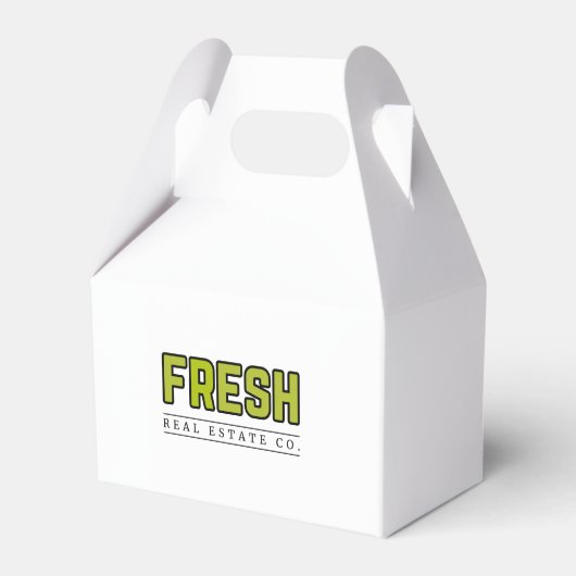Frisse feestgeschenkdoos bedankdoosjes (Voorkant Zijde)