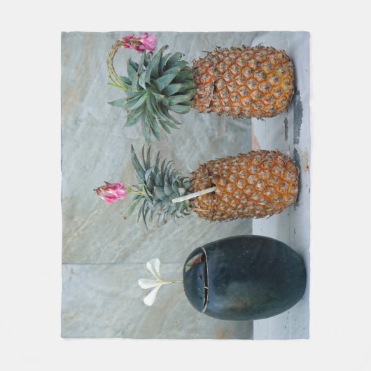 frisse gezonde ananas fleece deken (Voorkant)