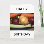 Frisse groenten HAPPY BIRTHDAY Kaart (Voorkant)
