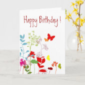 Frisse lente, gelukkige ! - Aanpassen Kaart (Gele Bloem)