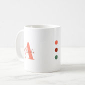 Frisse lichte Mok met Monogram Inspirerend (Voorkant links)