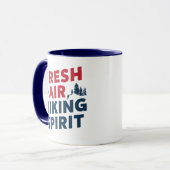 Frisse lucht wandelen geest mok (Voorkant links)
