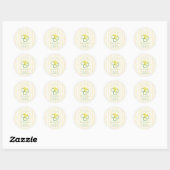Frisse markt feestelijke douche ronde sticker (Vel)