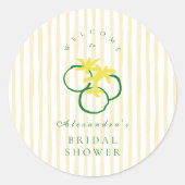 Frisse markt feestelijke douche ronde sticker (Voorkant)