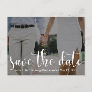 Frisse, moderne fototypografie 30 Save the Date 1 Aankondigingskaart