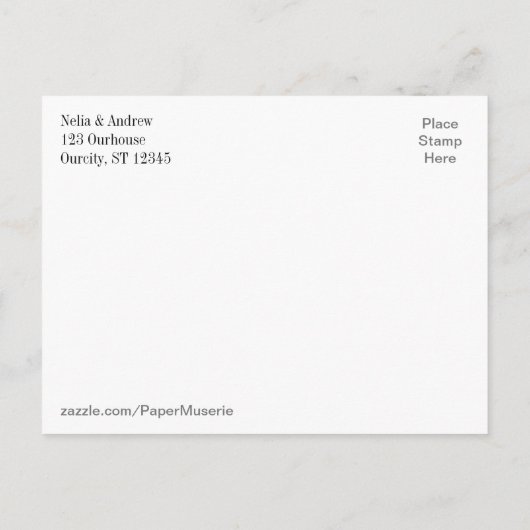 Frisse, moderne fototypografie 30 Save the Date 1 Aankondigingskaart (Achterkant)